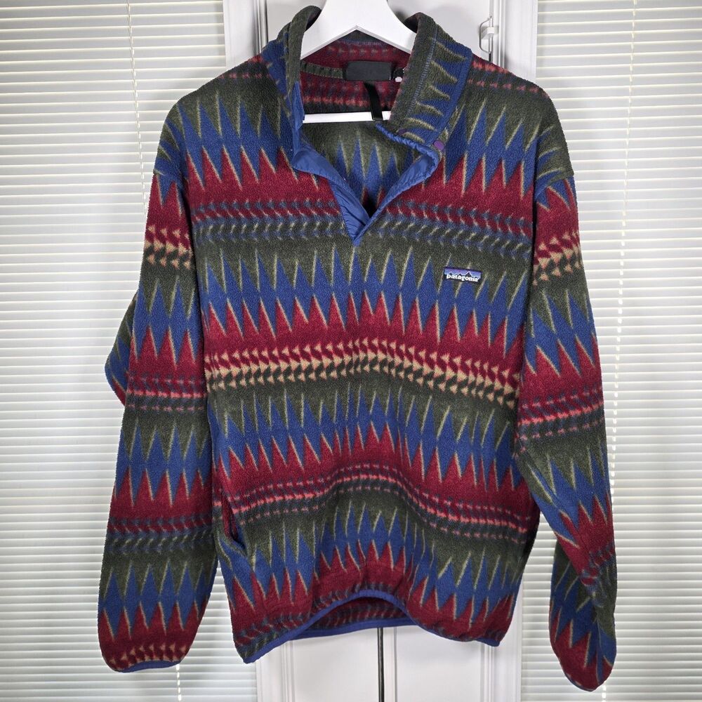Vintage Patagonia Synchilla Minnehaha Snap-T Fleece Pullover Made in USA Size M